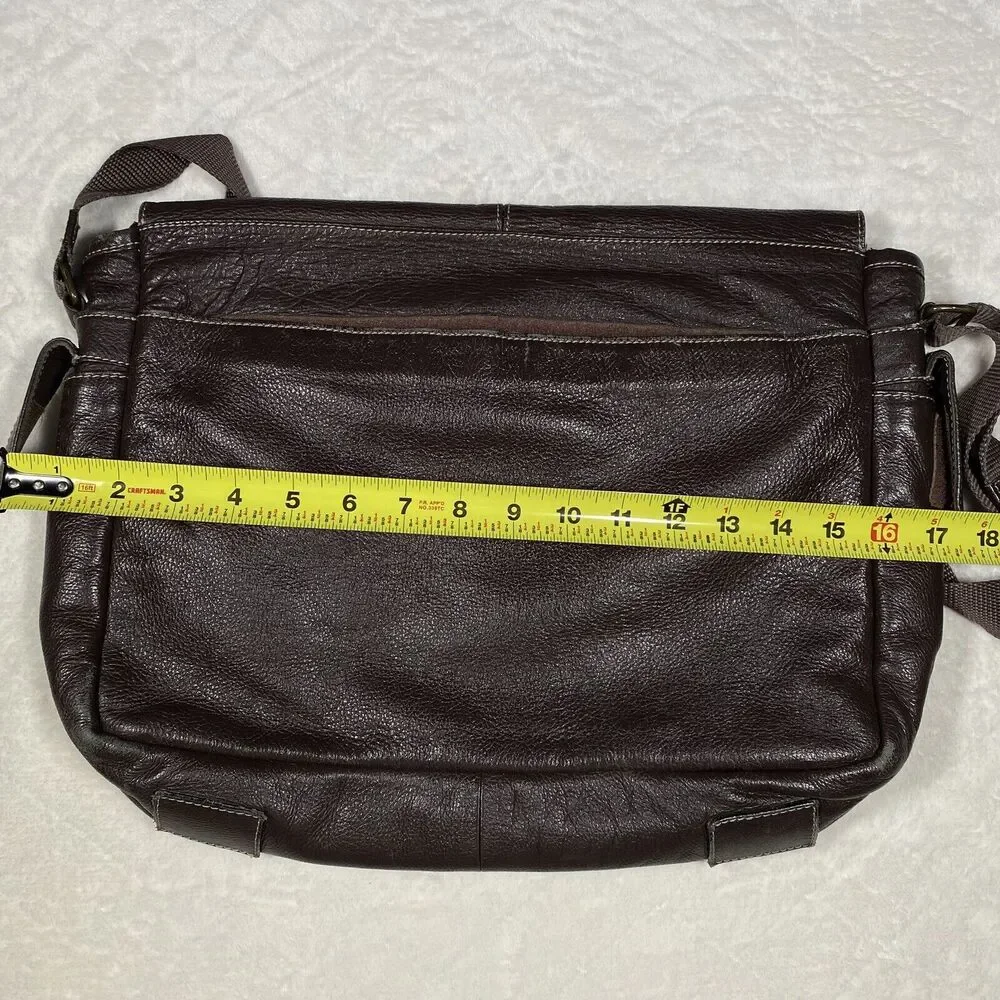 Marruecos Columbian Leather Messenger Bag Laptop Bag Hand Crafted Brown Pebbled